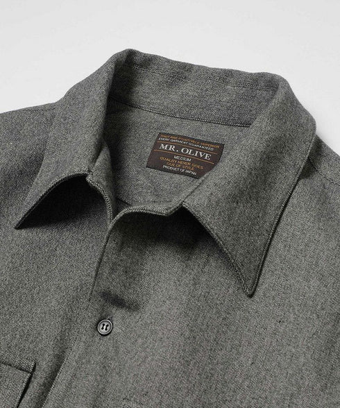 MR.OLIVE / PEACHSKIN STRETCH GABARDINE / CPO SHIRT / ミスターオリーブ ピーチスキンストレッチギャバジン CPOシャツ